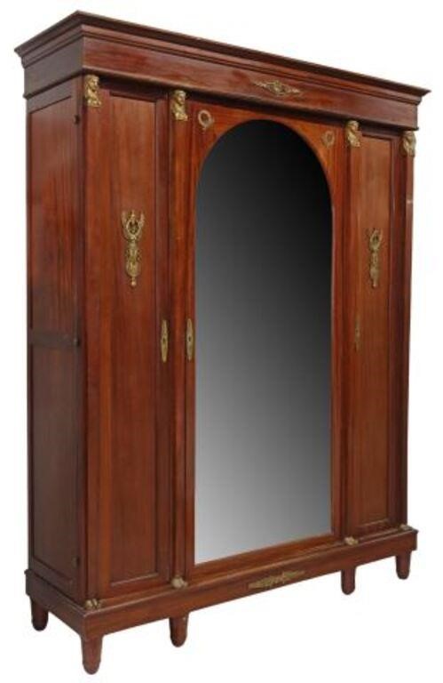 FRENCH EMPIRE STYLE MAHOGANY MIRRORED 2d6c57