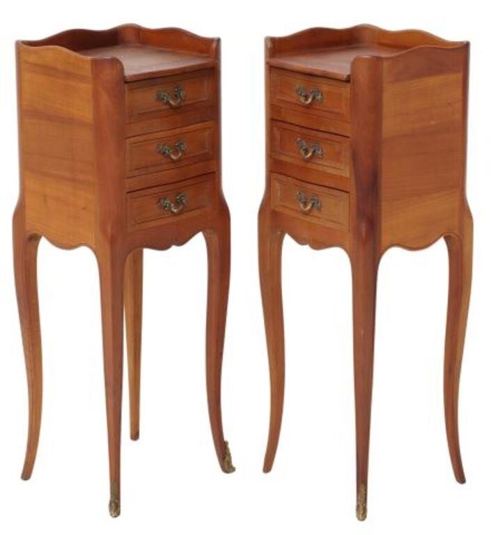 (2) FRENCH LOUIS XV STYLE FRUITWOOD