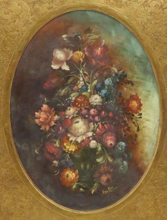 FRAMED OIL ON BOARD PAINTING FLOWERSFramed