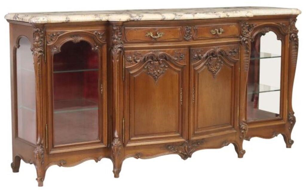 FRENCH LOUIS XV STYLE MARBLE-TOP