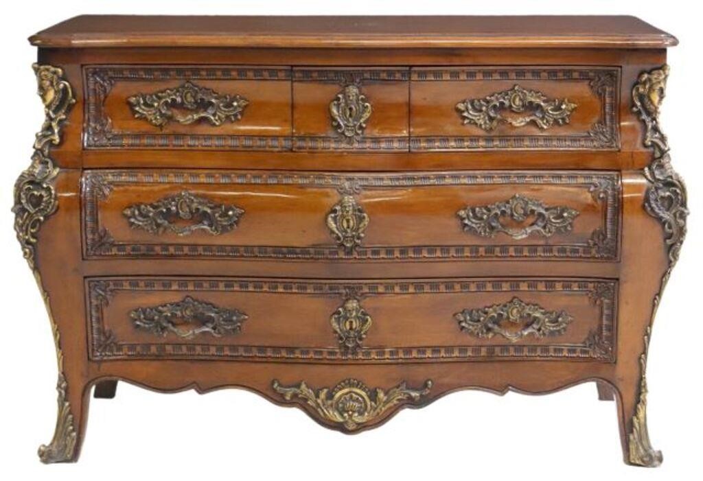 FRENCH LOUIS XV STYLE CARVED WALNUT 2d6cab