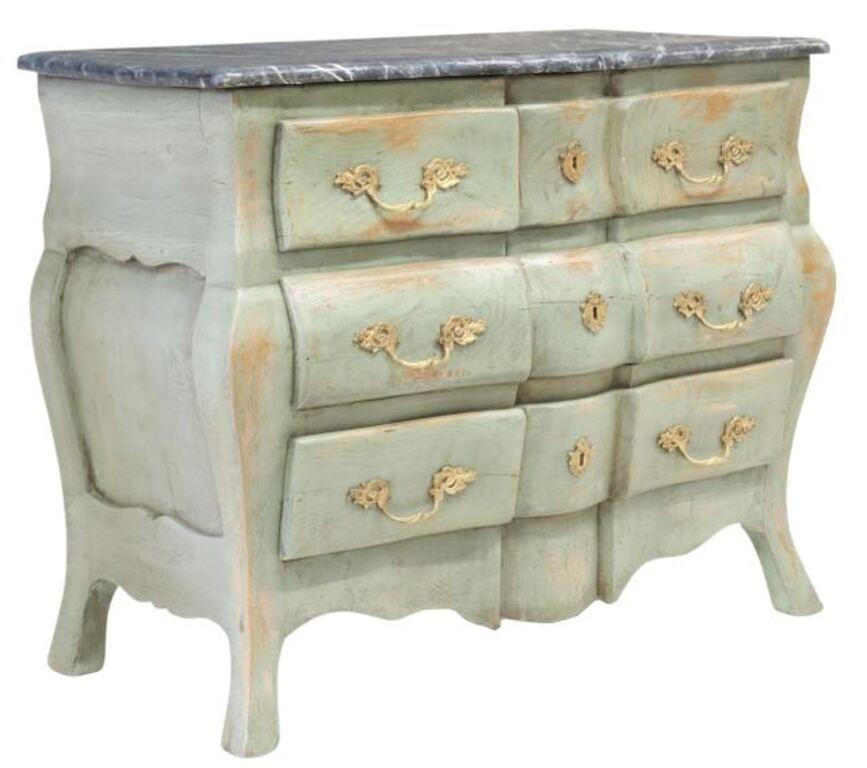 LOUIS XV STYLE PAINTED WOOD 3 DRAWER 2d6cad