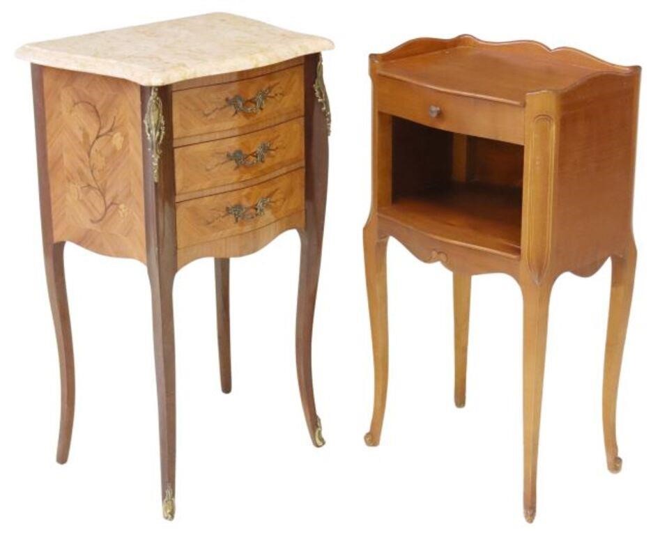  2 FRENCH LOUIS XV STYLE NIGHTSTANDS lot 2d6cae