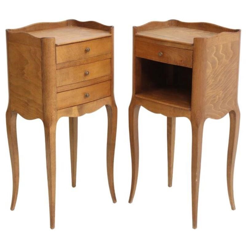  2 FRENCH LOUIS XV STYLE NIGHTSTANDS lot 2d6cfa