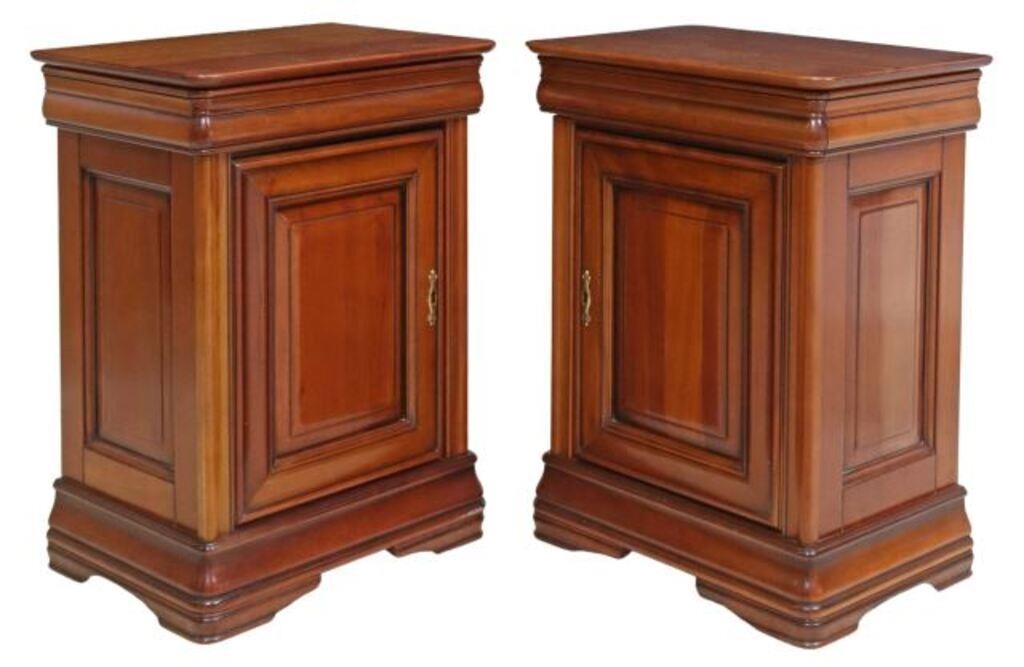 (2) LOUIS PHILIPPE STYLE FRUITWOOD