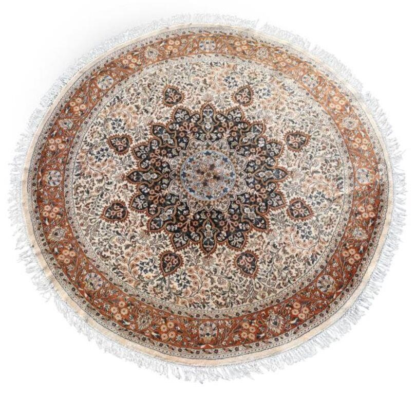 MACHINE-WOVEN ROUND RUG, 7'1"DIAMMachine