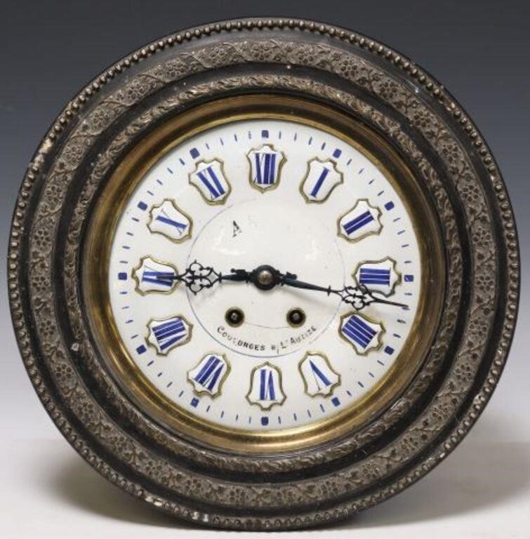 FRENCH NAPOLEON III PERIOD WALL CLOCKFrench