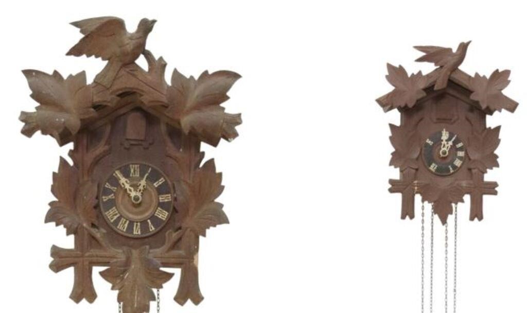 (2) GERMAN BLACK FOREST CARVED