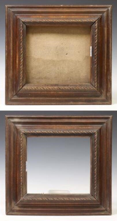 (2) ANTIQUE CARVED WOOD PICTURE