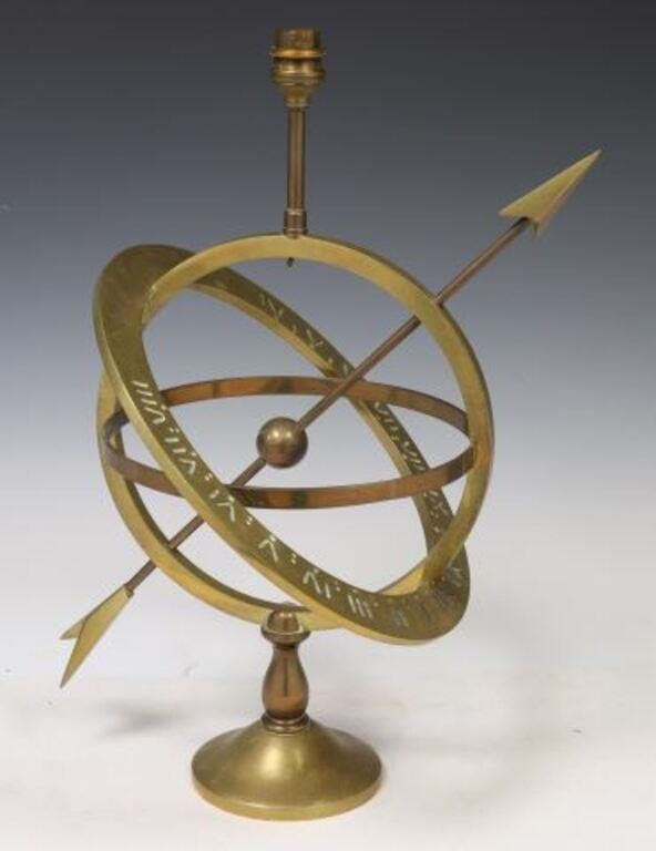 ARCHITECTURAL BRASS ARMILLARY SPHERE