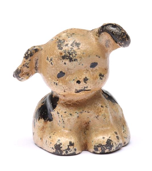 A FIGURAL PUP CAST IRON ADVERTISING 2d6dbc