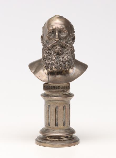 SILVER PLATED BUST OF ANZENGRUBER