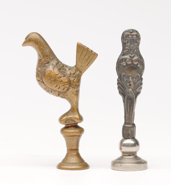 STERLING SILVER AND BRASS ROOSTER