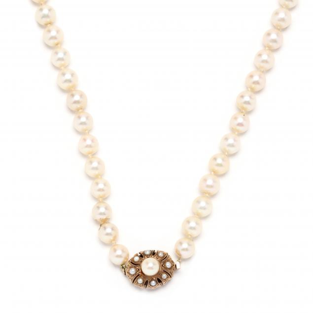 PEARL NECKLACE WITH GOLD AND PEARL 2d6f70