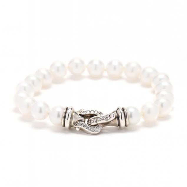 PEARL BRACELET WITH STERLING SILVER