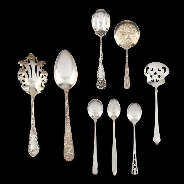 EIGHT STERLING SILVER SERVERS Including  2d6ff6