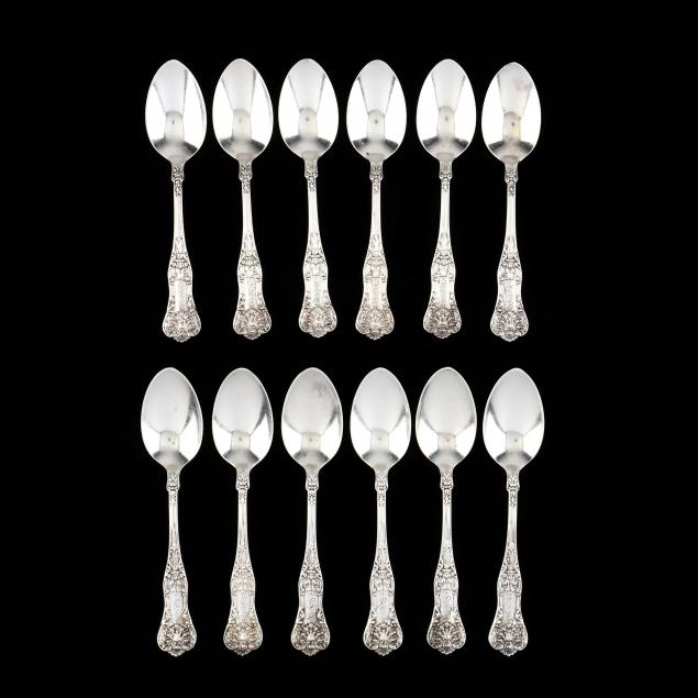 SET OF TWELVE DOMINICK & HAFF KING STERLING