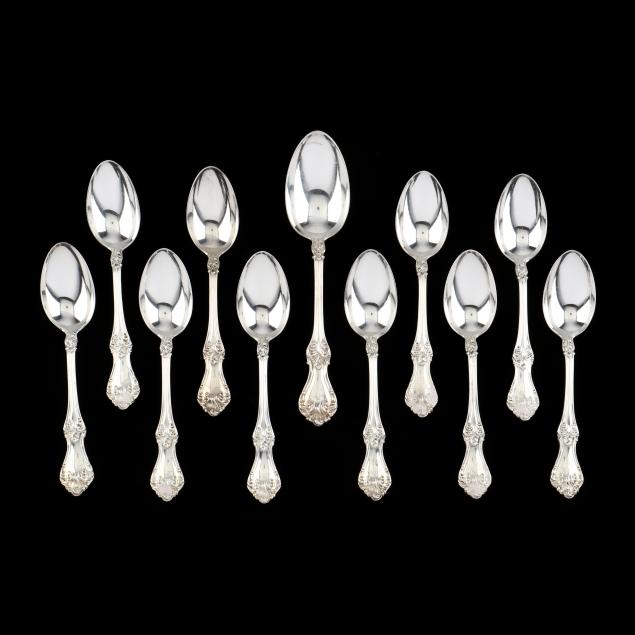 ELEVEN CORINTHIAN STERLING SILVER SPOONS