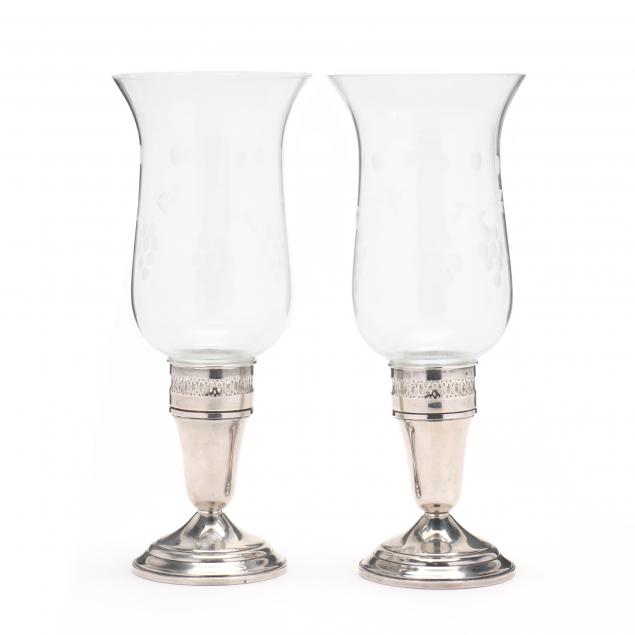 PAIR OF STERLING SILVER CANDLESTICKS