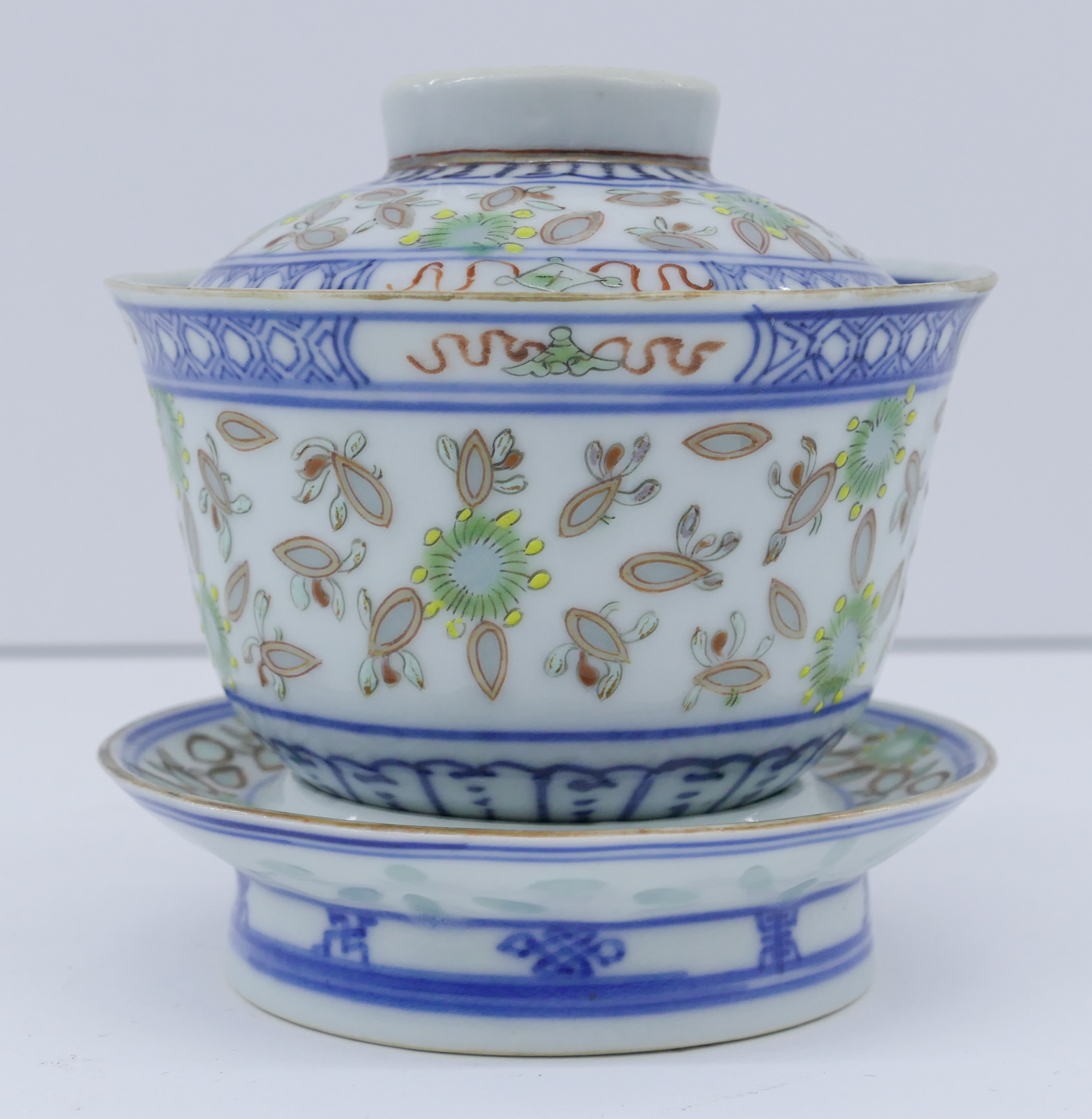 Chinese Qing Rice Grain Gaiwan 2d7310