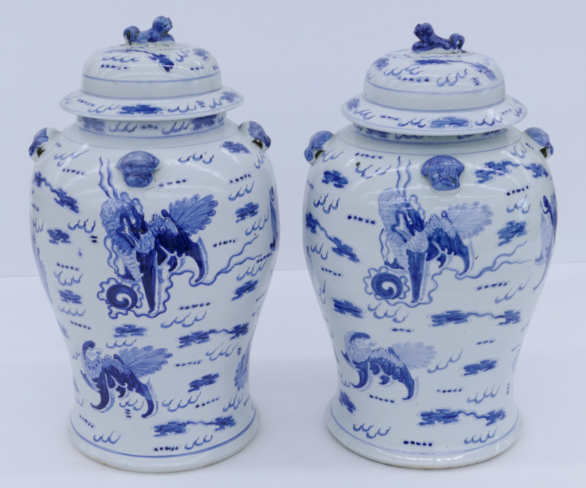 Pair Chinese Qing Blue and White 2d7314