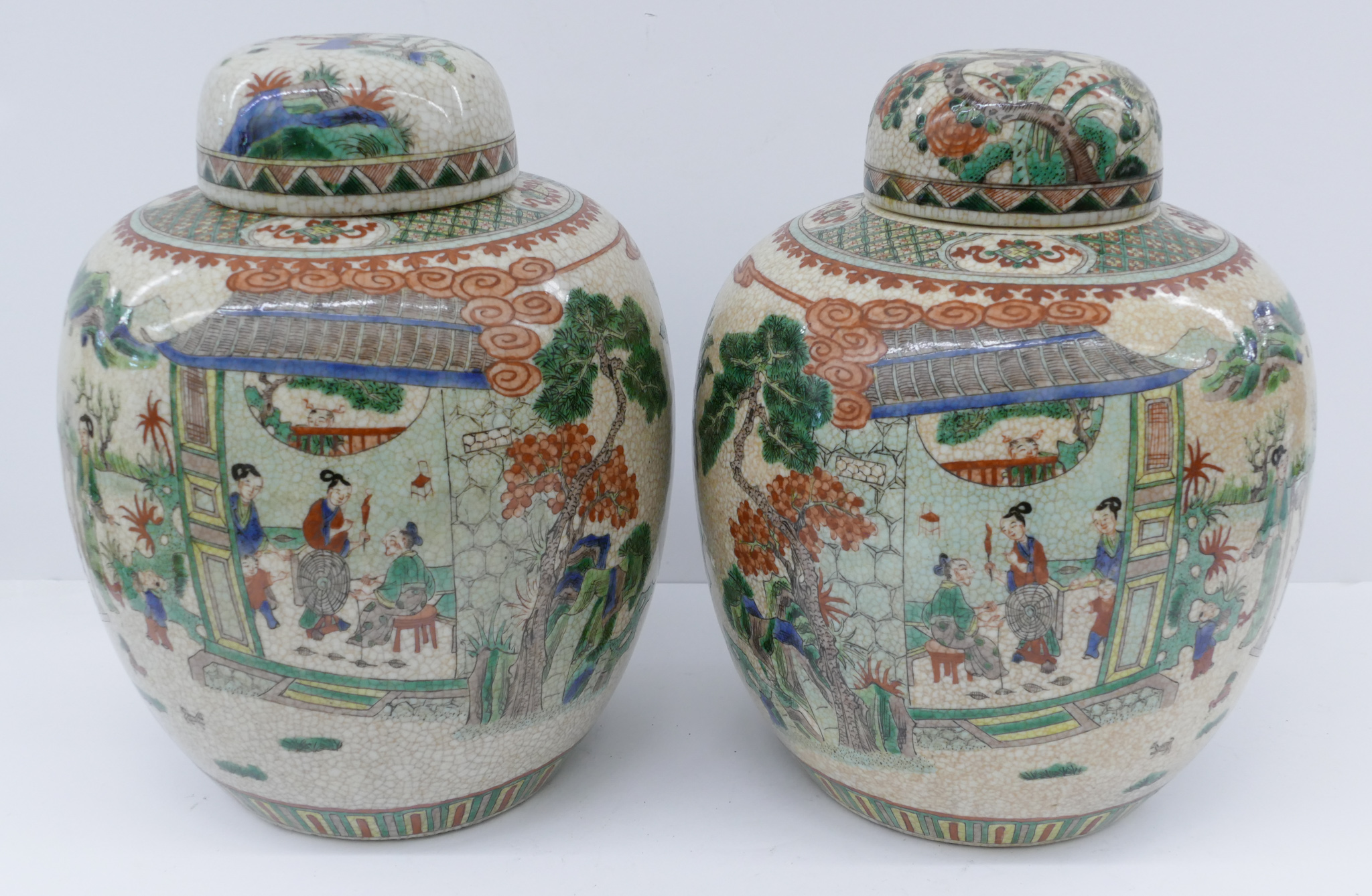 Pair Chinese Republic Famille Verte 2d731e