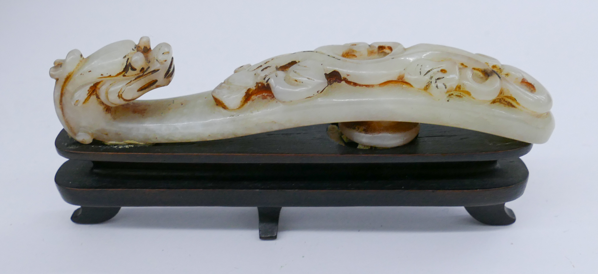 Chinese Qing White Jade Dragon 2d7347