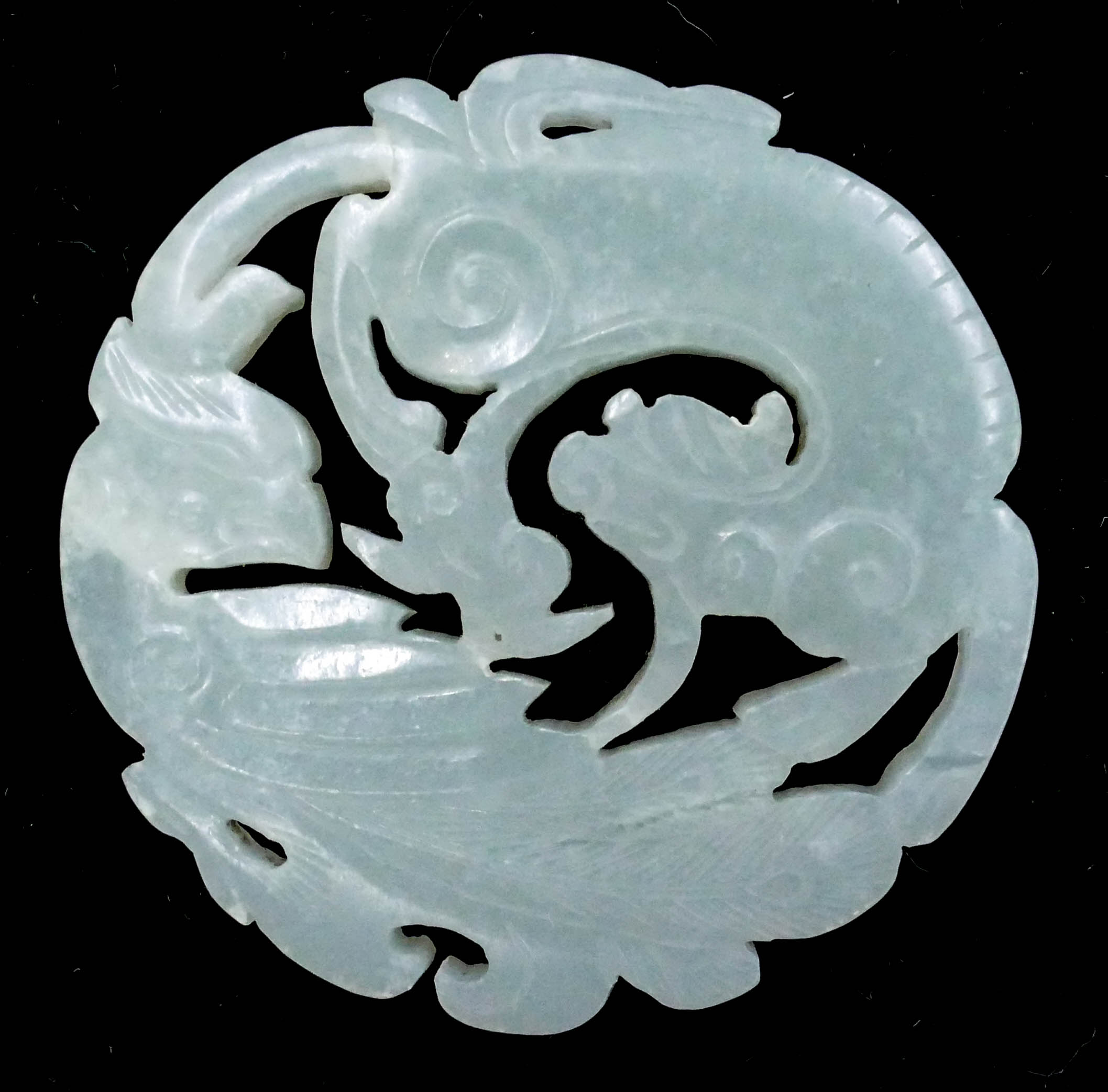 Chinese Qing Jade Qilin and Phoenix 2d7350