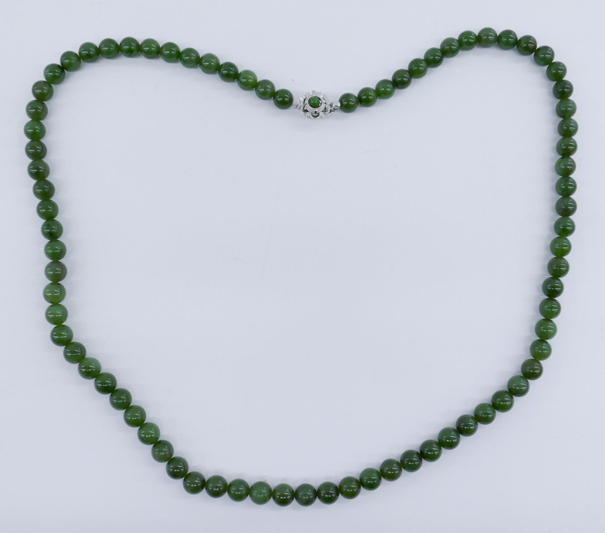 Chinese Spinach Jade Bead Long 2d7361