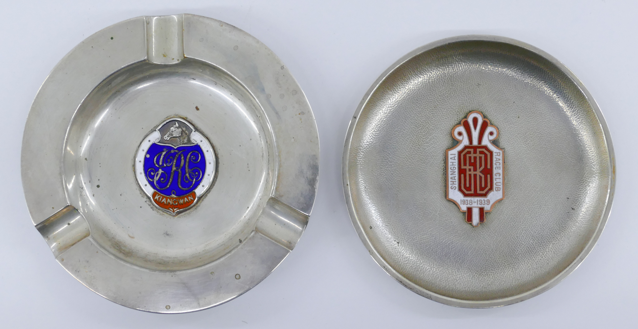 2pc Chinese 1930 s Enameled Silver 2d7365