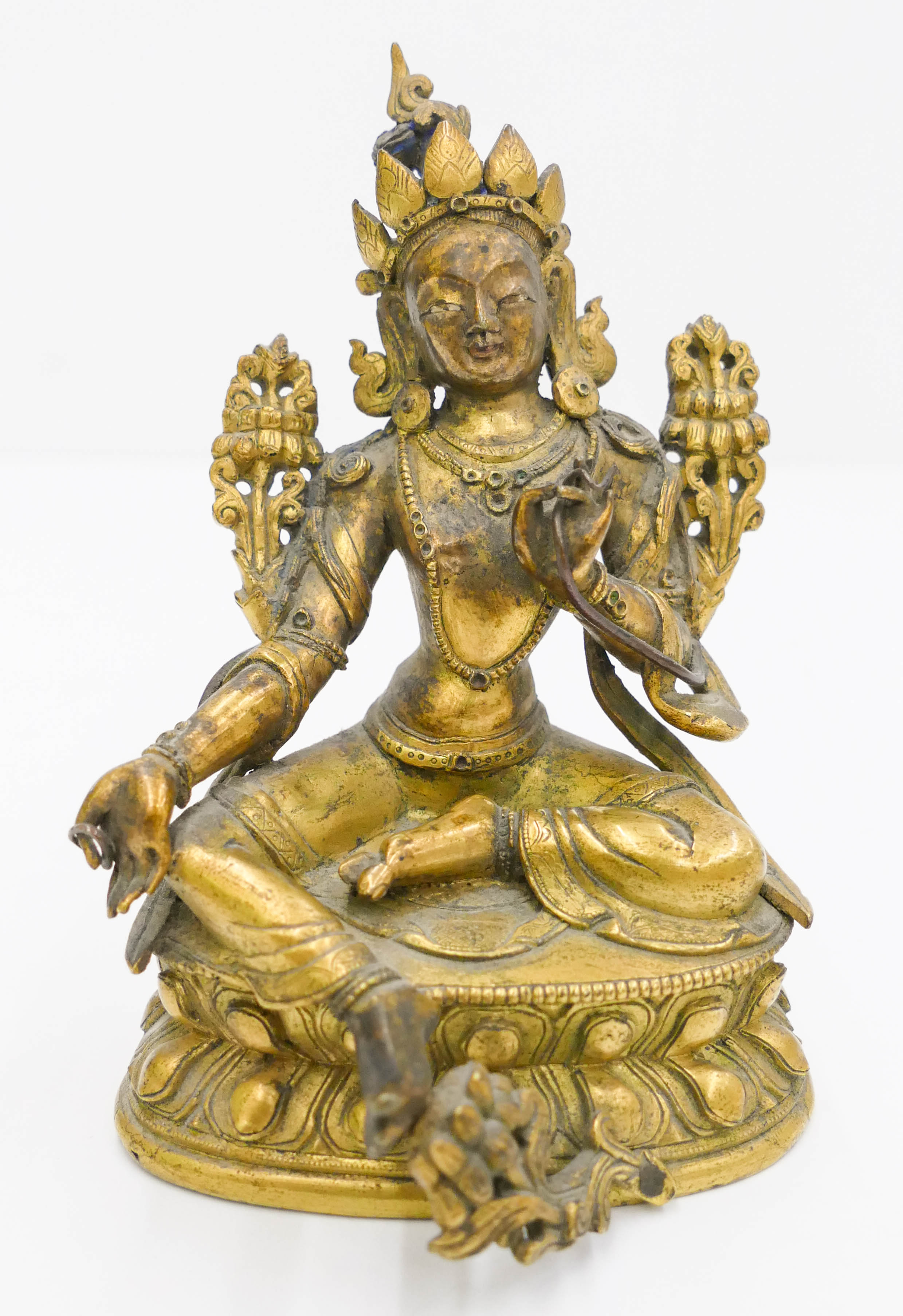 Tibetan 15th Cent. Gilt Bronze