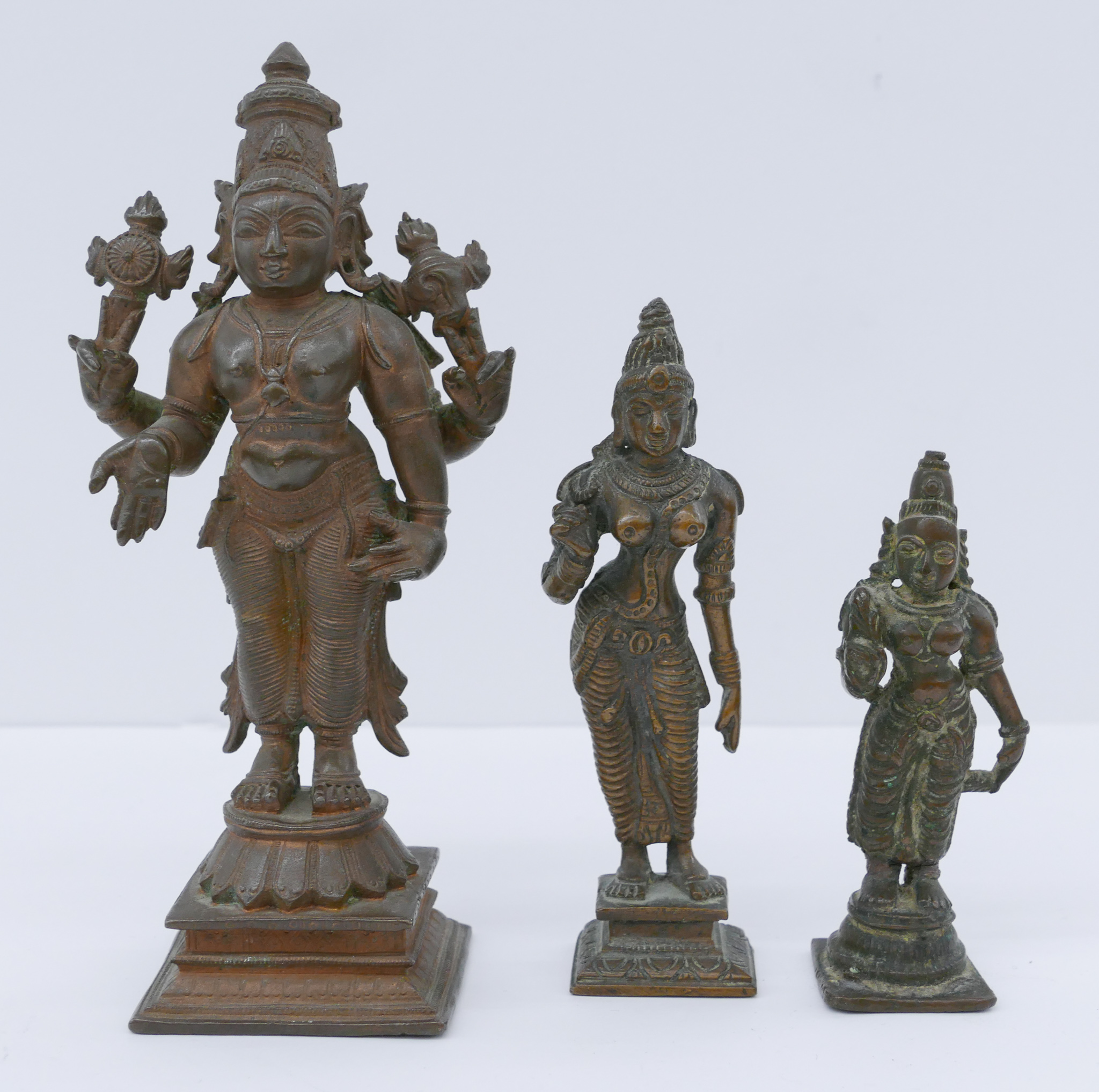 3pc Indian 18th 19th Cent Bronze 2d73df