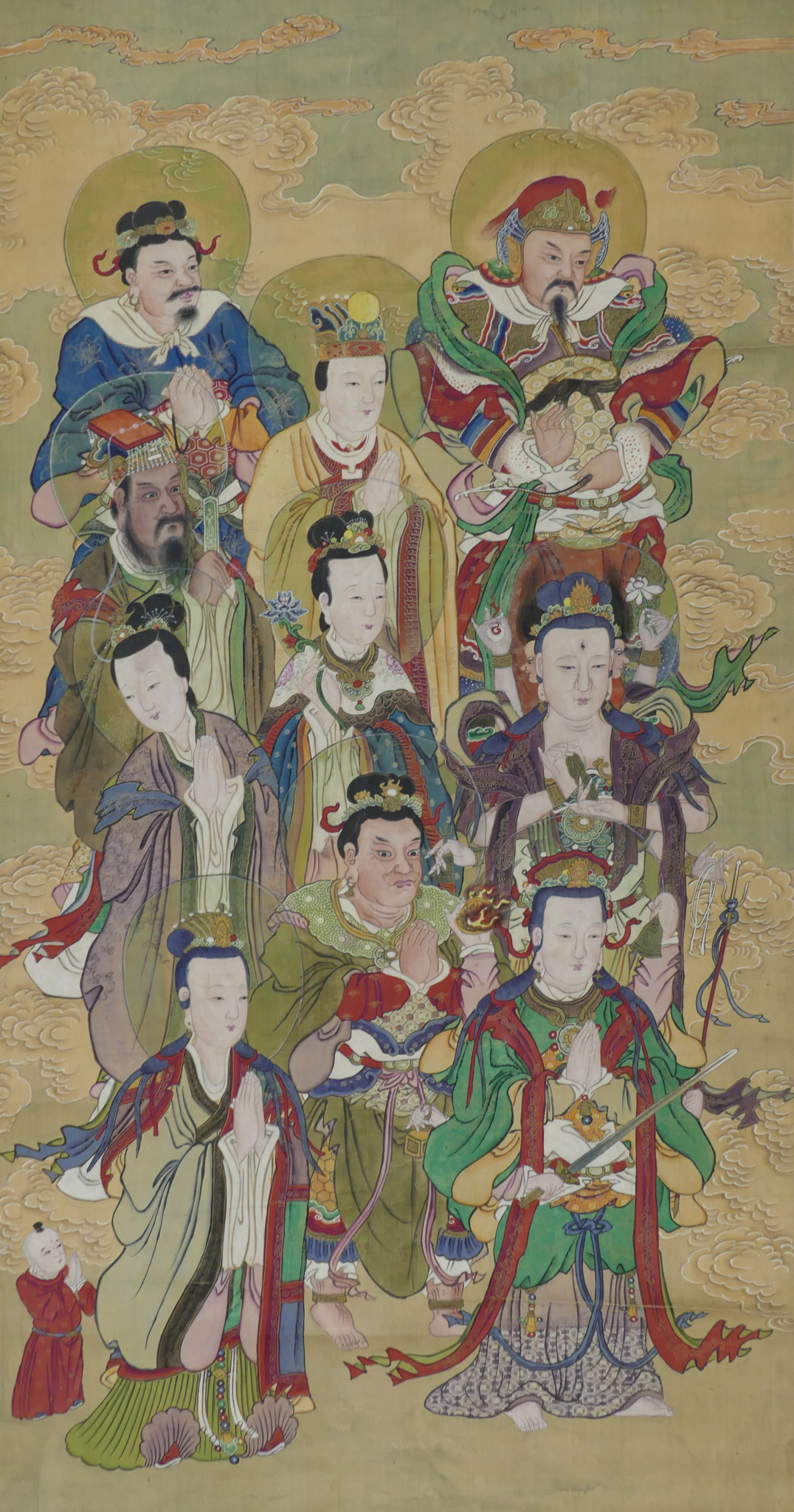 Chinese Qing Deity Scroll Painting