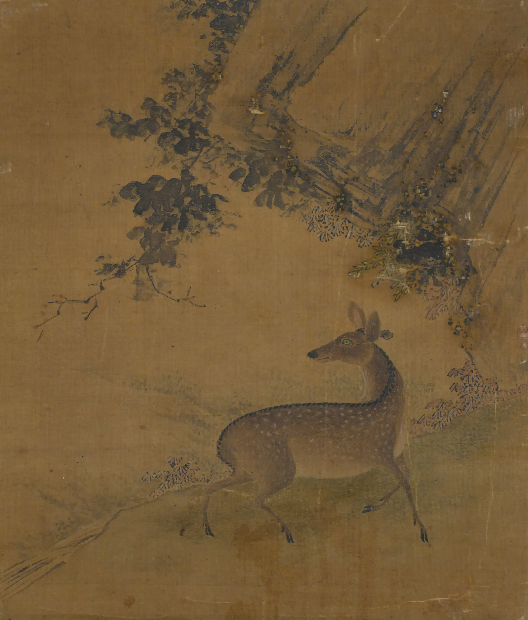 Korean 18th Cent Deer Painting 2d74fb