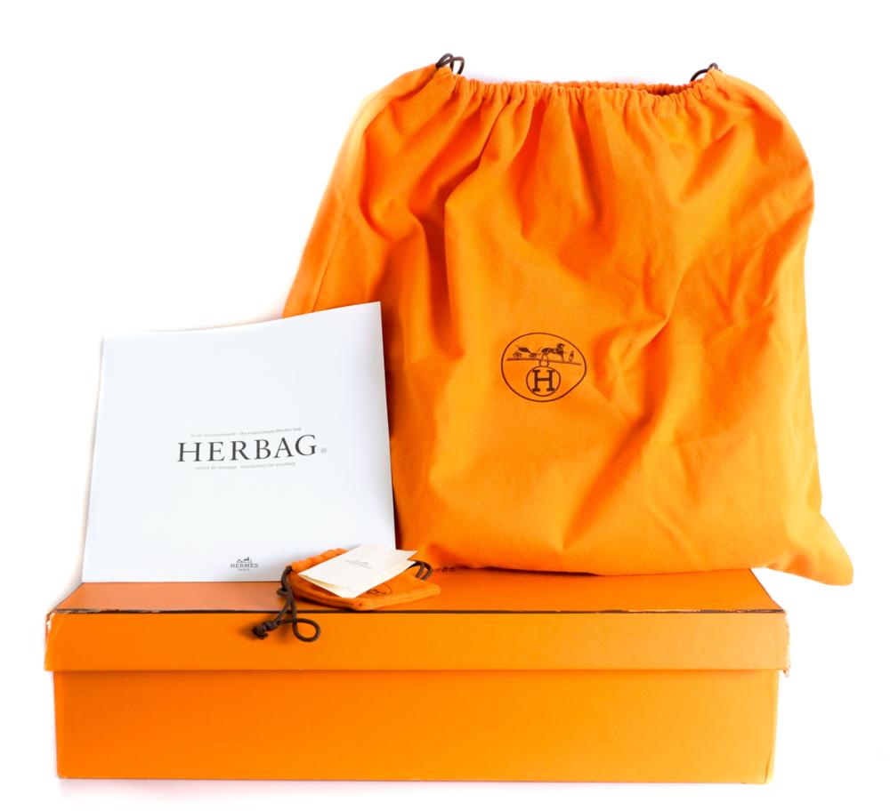 HERMES HERBAG ZIP LEATHER AND TOILE 2d51ab
