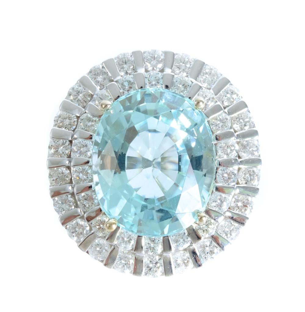 14K WG 12 65 CT AQUAMARINE DIAMOND 2d51bf