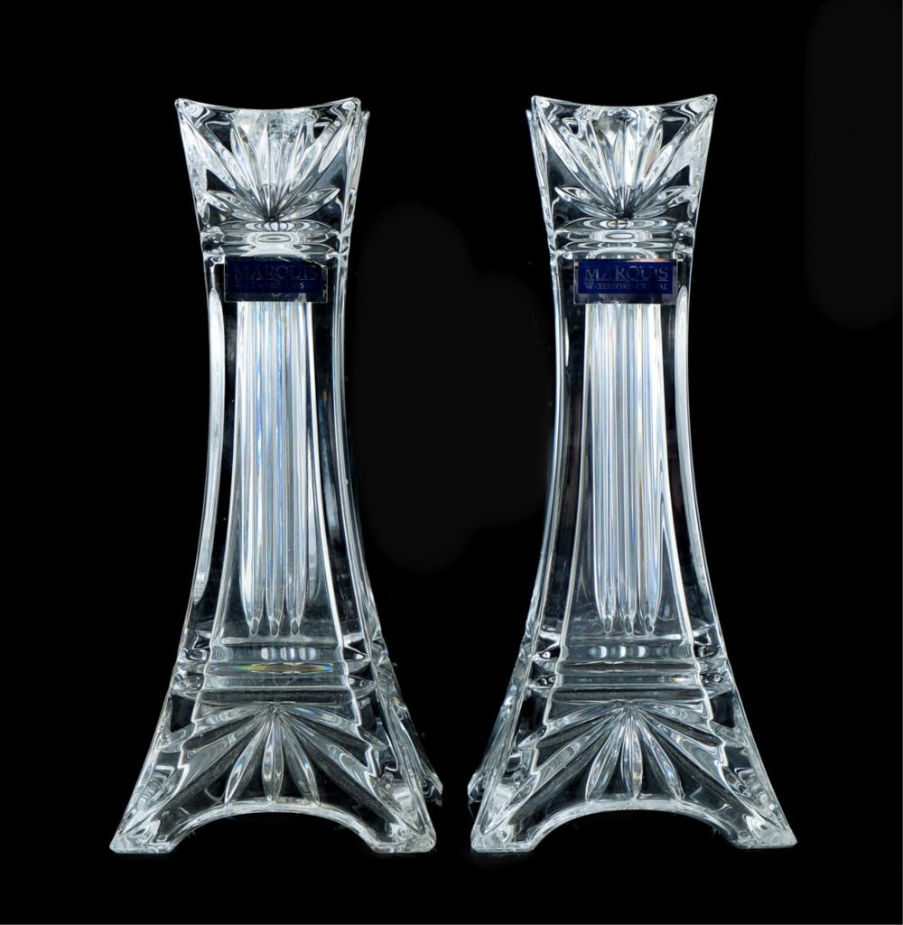 PAIR MARQUIS WATERFORD CRYSTAL 2d51e1