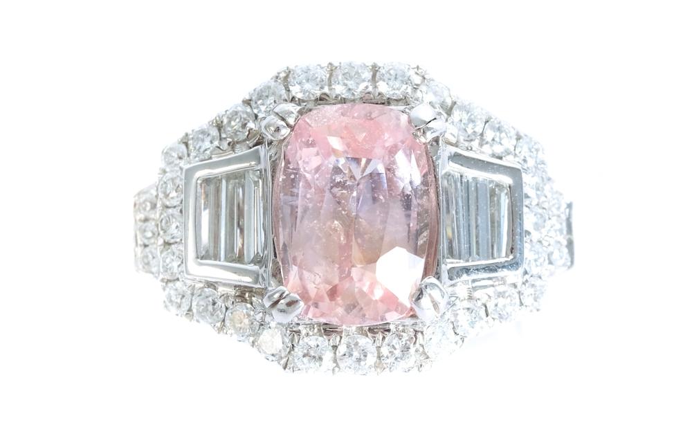 18K WG 2 75 CT PINK SAPPHIRE  2d530b