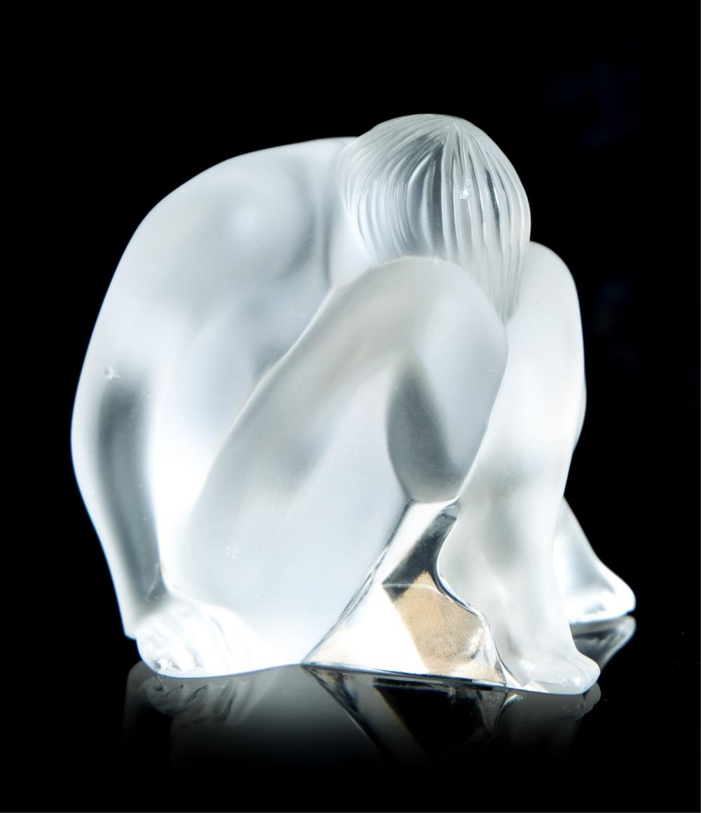 LALIQUE CRYSTAL SCULPTURE 'THE