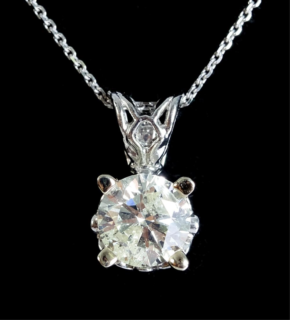 14K WHITE GOLD 0 61CT DIAMOND PENDANT 2d535c