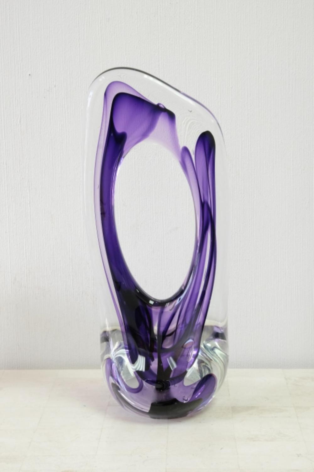 LARGE ABSTRACT ART GLASS SCULPTURE  2d53dd