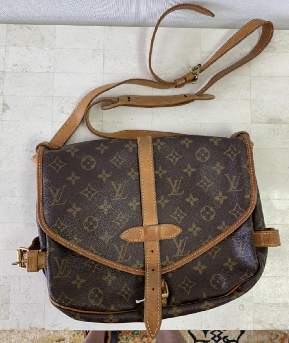 LOUIS VUITTON BROWN SAUMUR SHOULDER