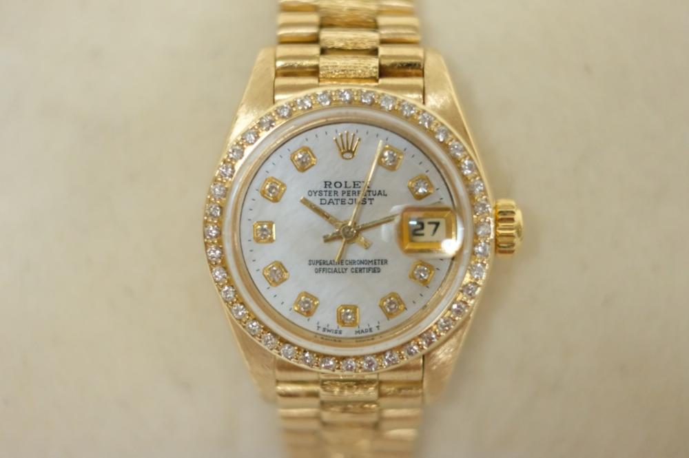 LADIES ROLEX DATEJUST IN 18K YGLadies