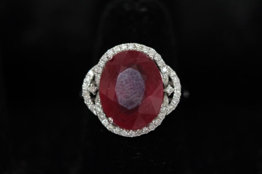 8 84 CT RUBY DIAMOND RING SZ 2d542c