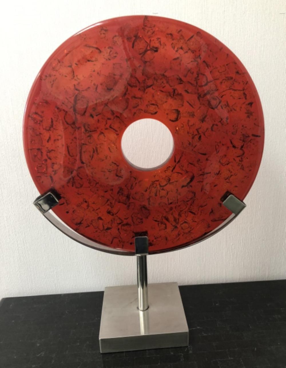 CONTEMPORARY ACRYLIC CIRCULAR SCULPTUREContemporary 2d542d