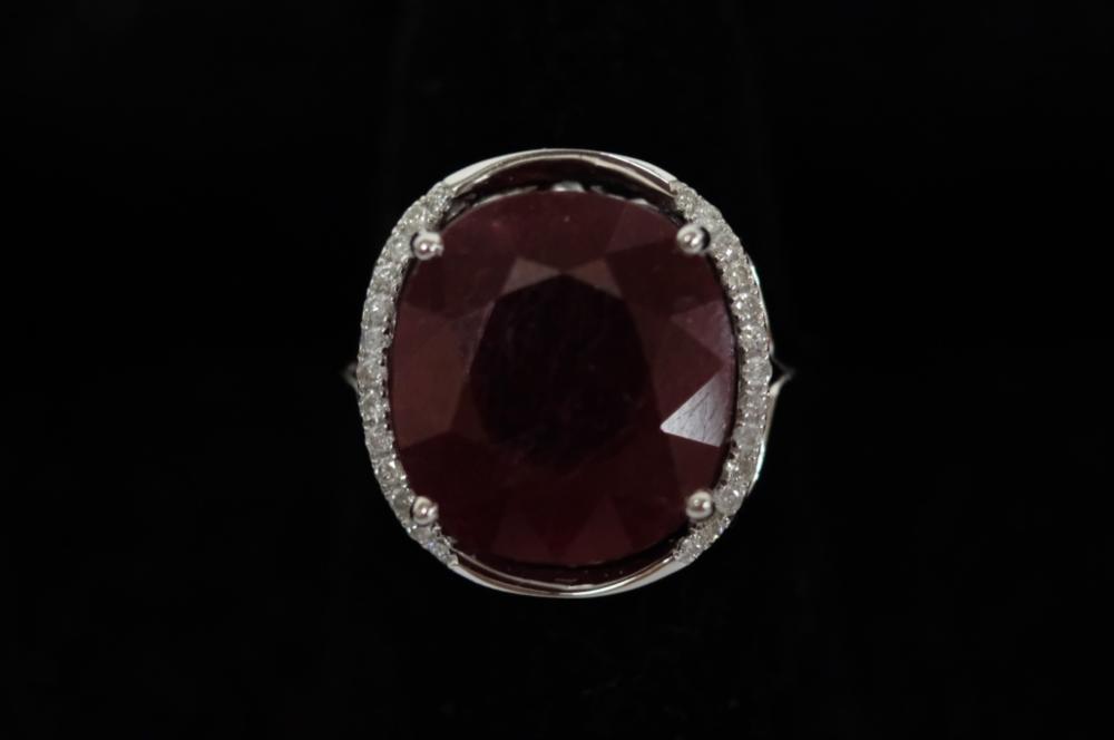 11 45 CT RUBY DIAMOND RING SZ 2d5433