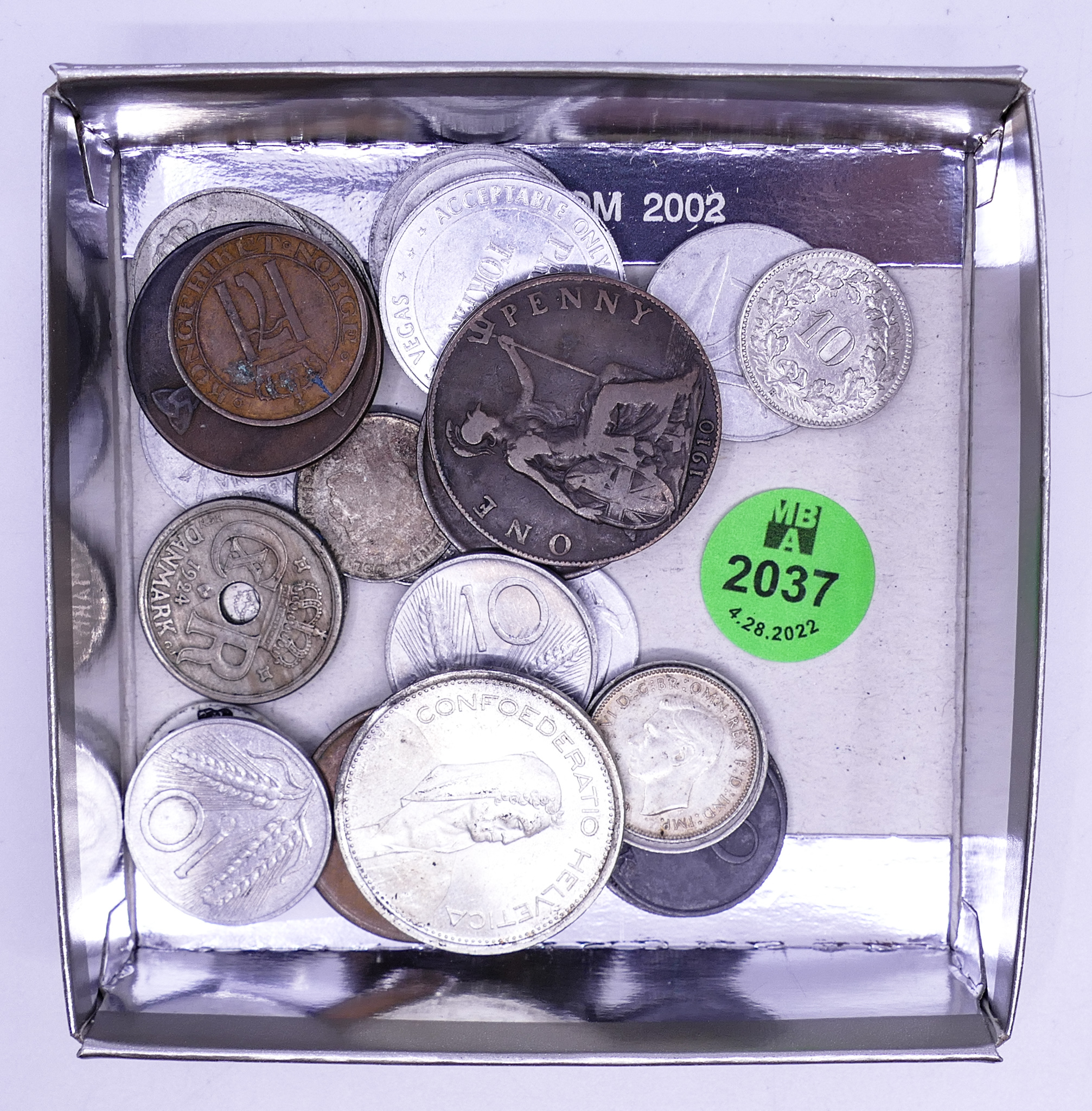 Box Old Foreign Coins