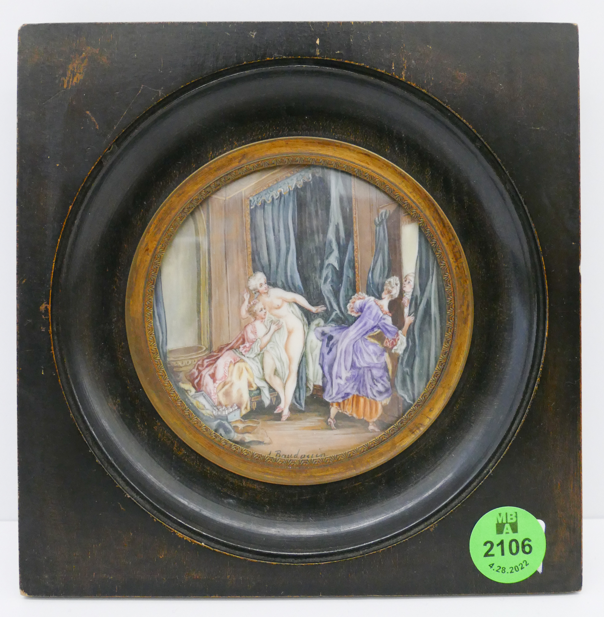 Antique LeSoir Miniature Framed 2d5ffc