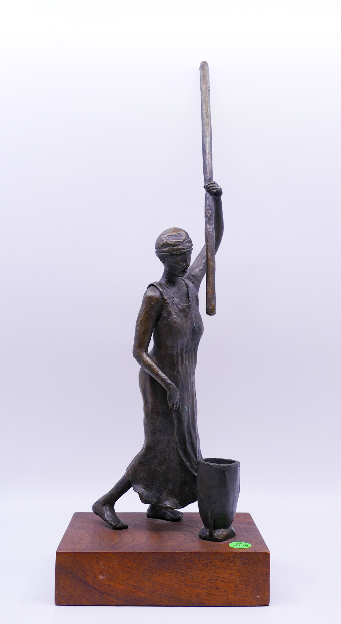 Modern Woman with Mortar & Pestal Bronze