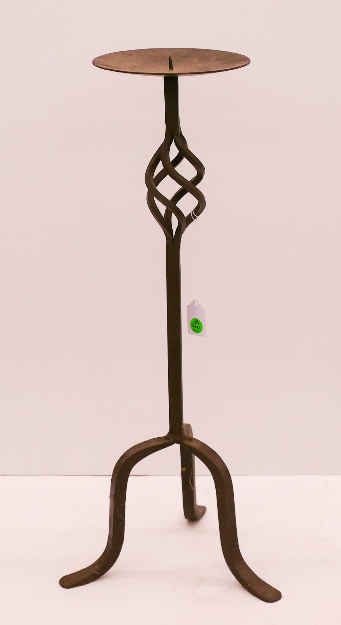 Wrought Iron Floor Pricket Candlestand-